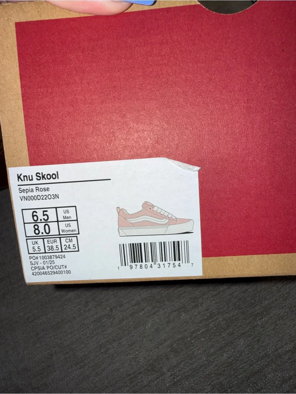 NWT Vans Knu Skool Sepia Rose Pink Suede Sneakers Women’s 8 Men’s 6.5